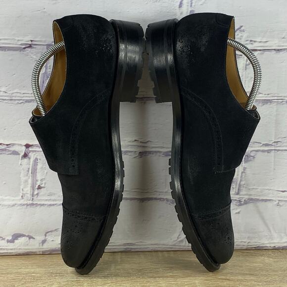 O\'Keeffe Double Monk Strap Cap Toe Dress Shoes Mens Size 8.5 Black Oxford Brogue